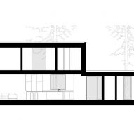 Section of Villa Tennisvägen by Johan Sundberg Arkitektur