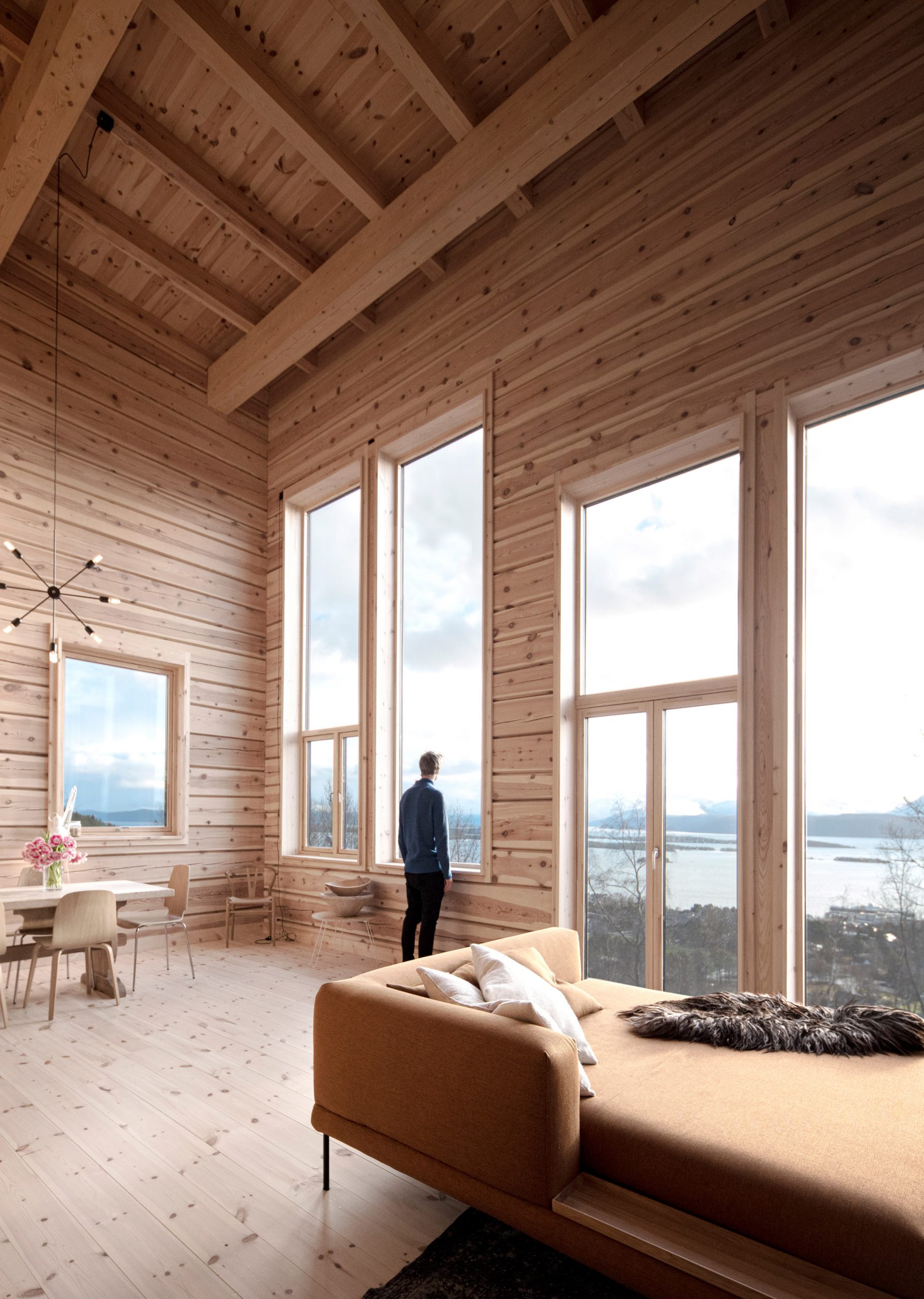 Living room with views of the fjord