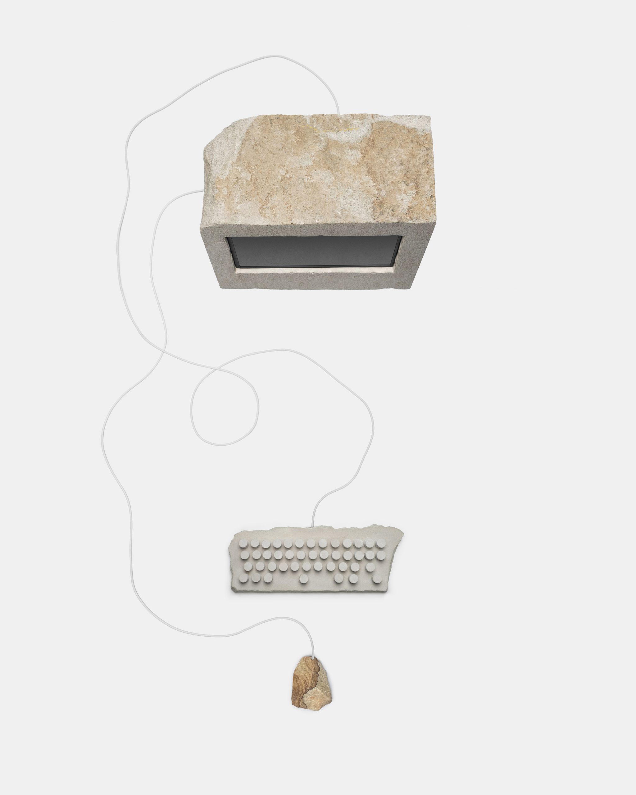 Limetone computer, keyboard and mouse