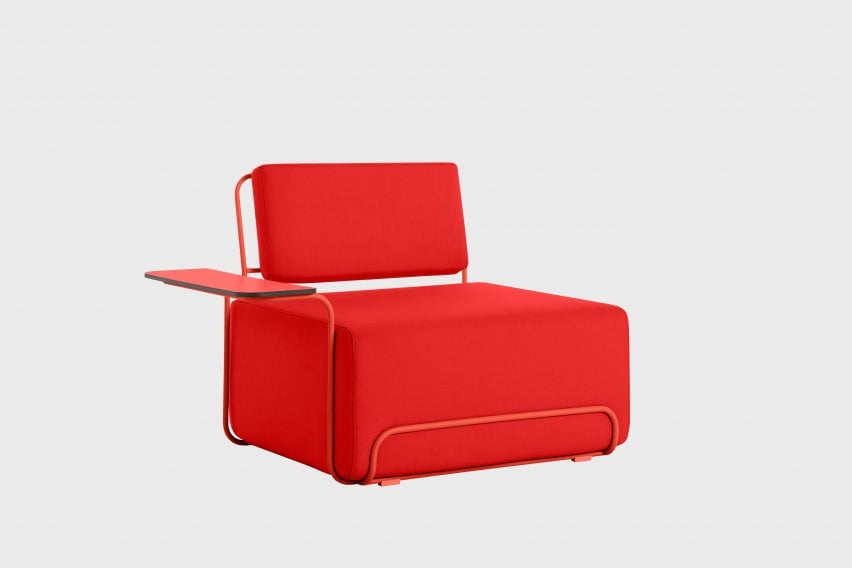 Lilly lounge chair in red