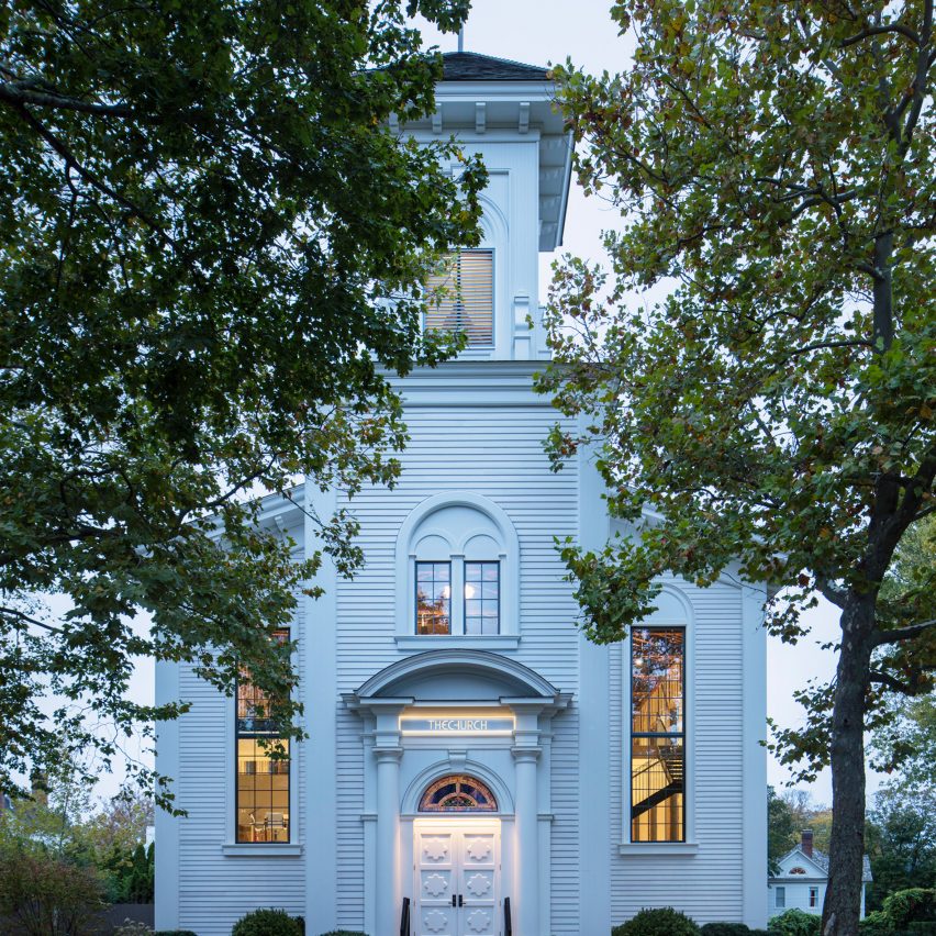 An exterior view of The Church in Sag Harbour by Skolnick Architecture