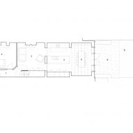 The ground floor plan of a London house renovation by DeDraft