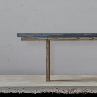 Steel Carbon bench by Ward Wijnant