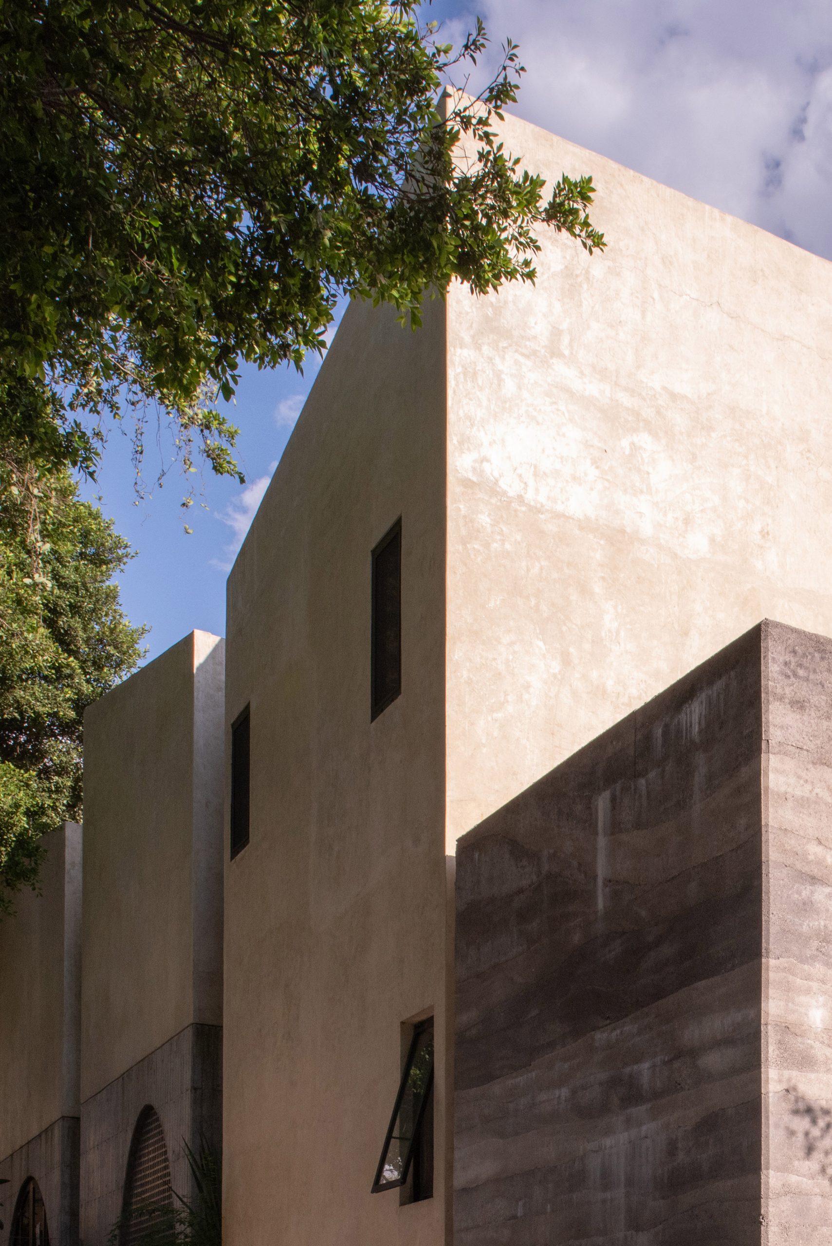 Stucco walls of a house in Mexico