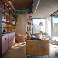Loft with a kitchen: Carmen Zaccaro Arquitetura