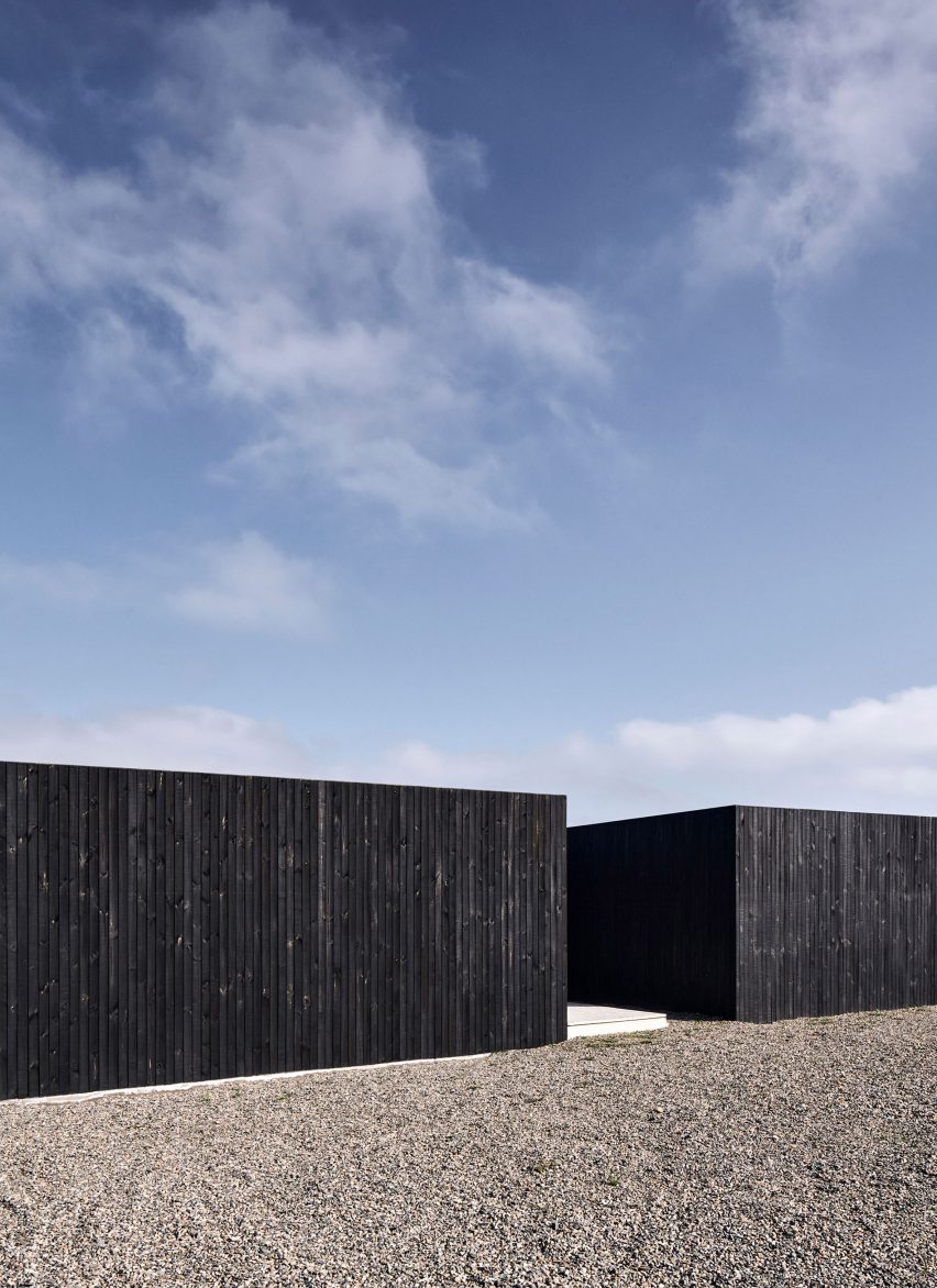 Blackened Pine exterior of an architects' house in Chile