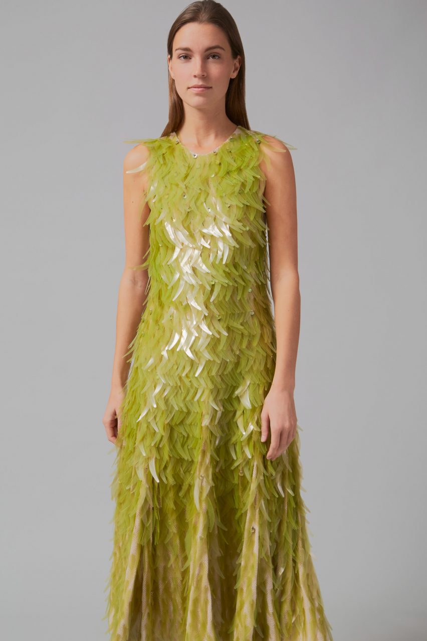 Algae sequins dress by Phillip Lim as part of One X One project