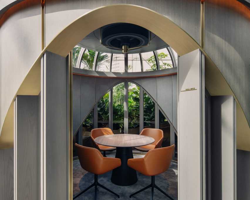 Interior of the garden pods in Citi Wealth Hub by Ministry of Design