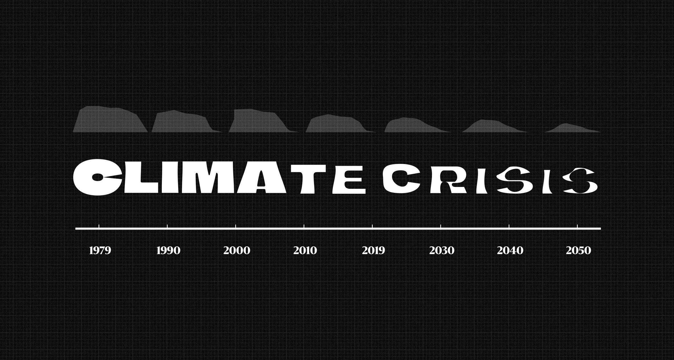 Climate Crisis Font by Helsingin Sanomat in different weights
