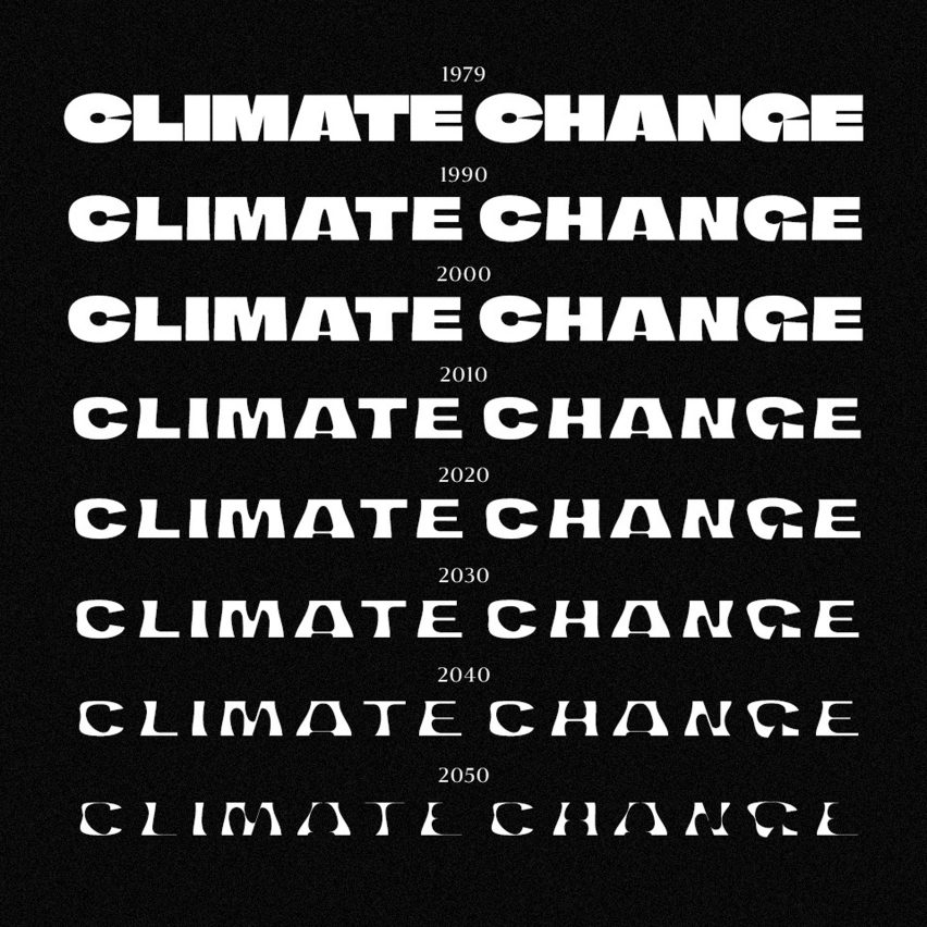 Climate Crisis Font by Helsingin Sanomat