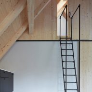 Step ladder leading to different rooms