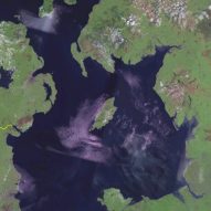 A satellite image of the Isle of Man