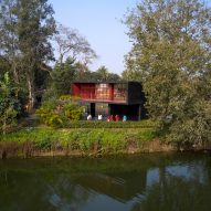 Abin Design Studio creates football clubhouse overlooking Indian lake
