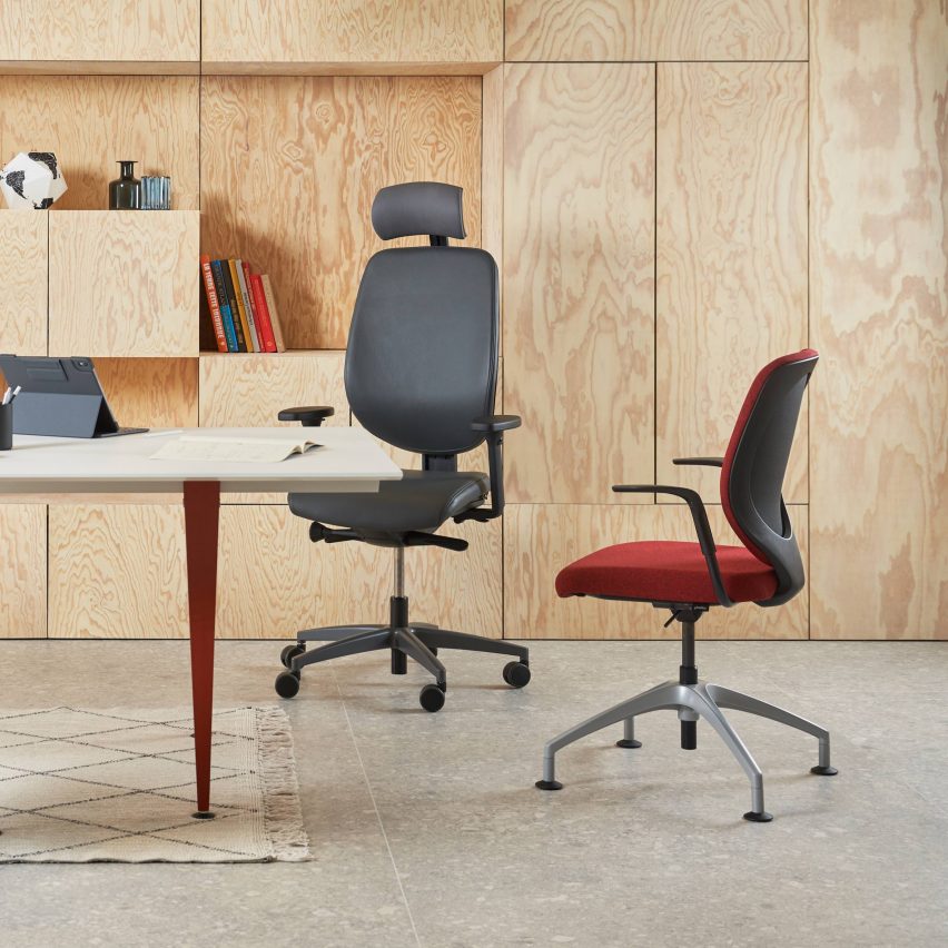 Giroflex 353 swivel chair and conference chair in an office