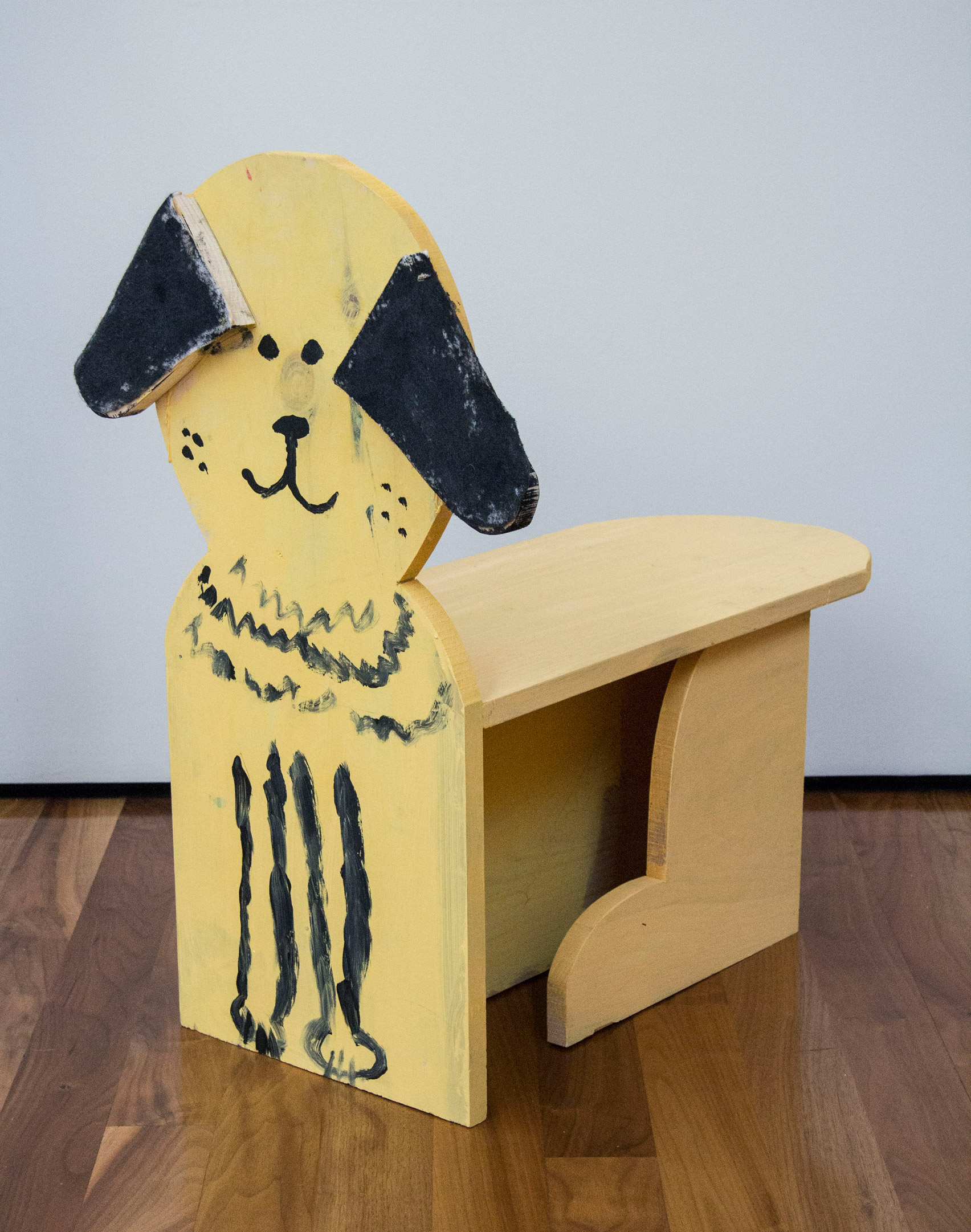 Dog-shaped chair from Grade Three Chairs project by Bruce Edelstein at Trinity School