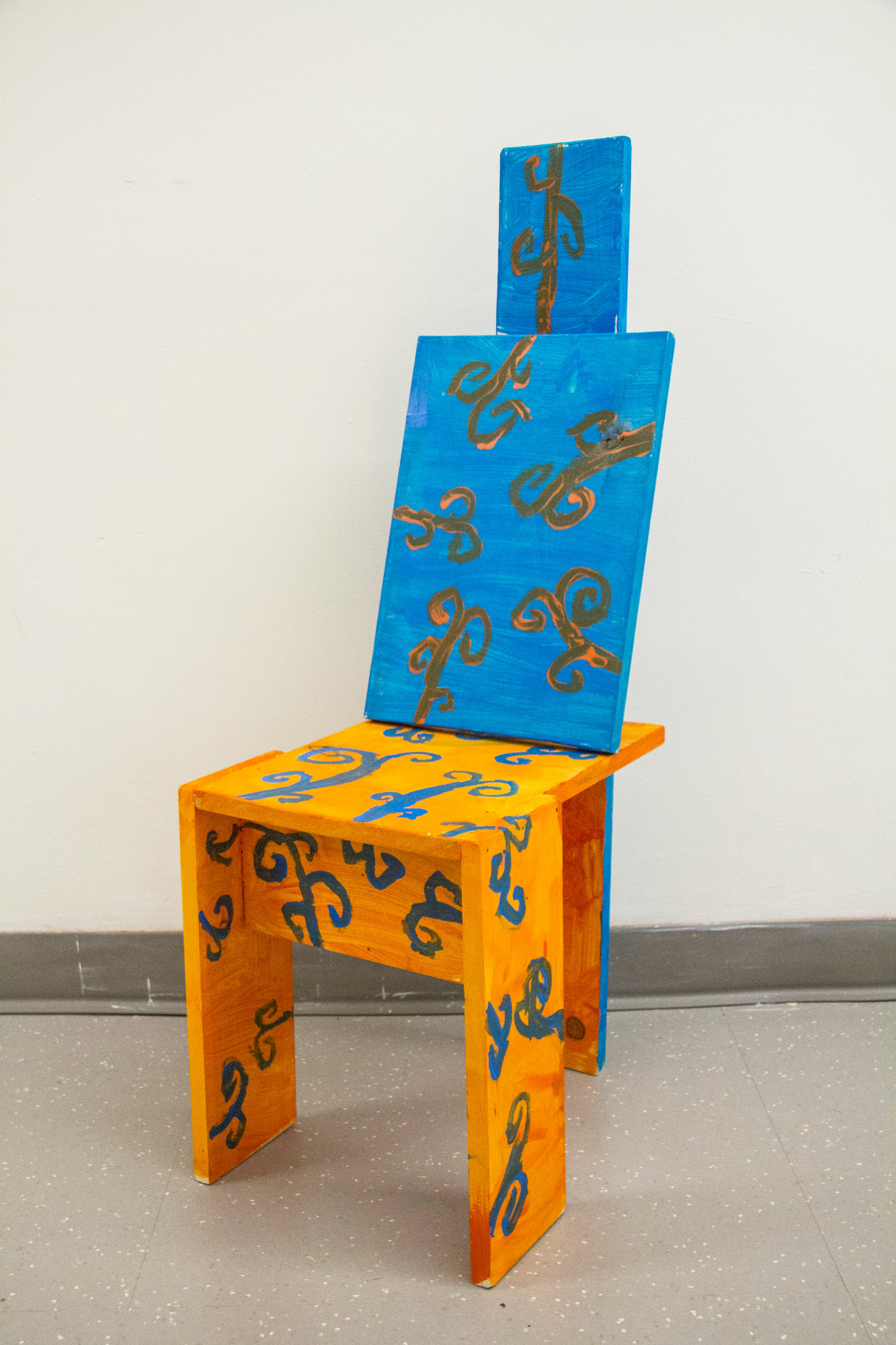 Blue and Orange seating design from Bruce Edelstein's workshop at Trinity School