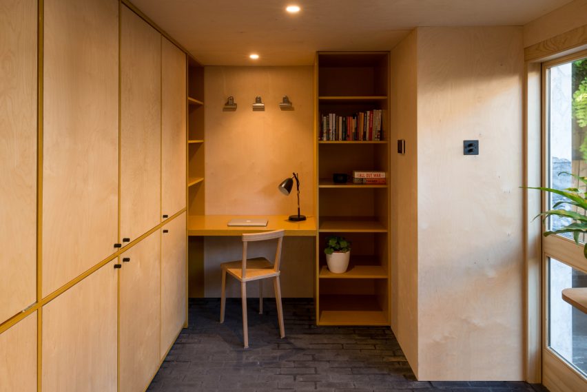 Birch plywood home office from Hansler Road house extension