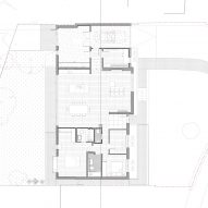 Floor plan of Honey and Walnut House by Intervention Architecture