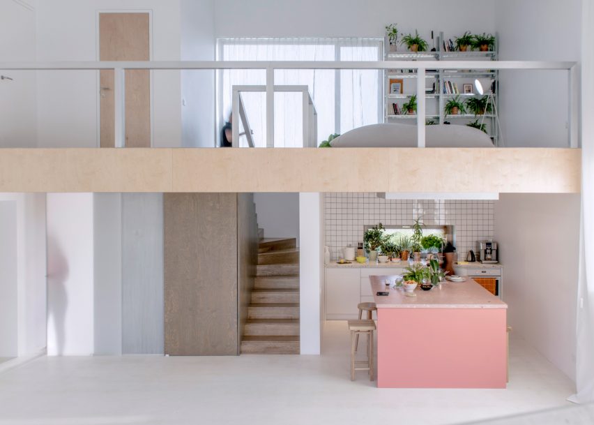 Living space and terrace in House and the River by After Party