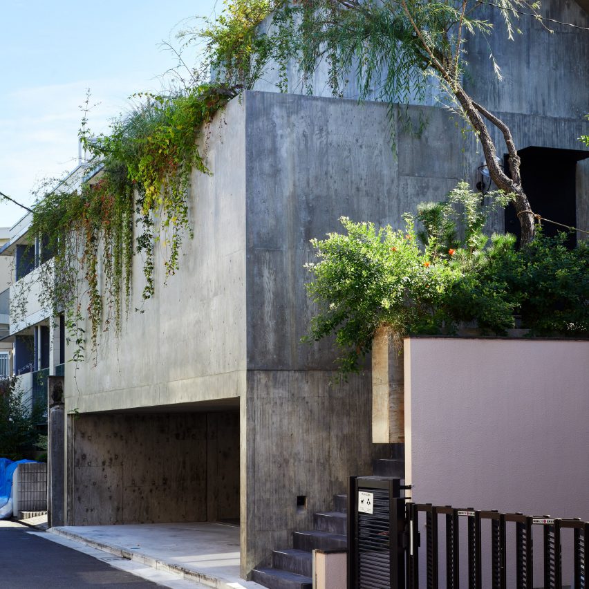 House T by Suppose Design Office is a "cave-like" concrete house in downtown Tokyo