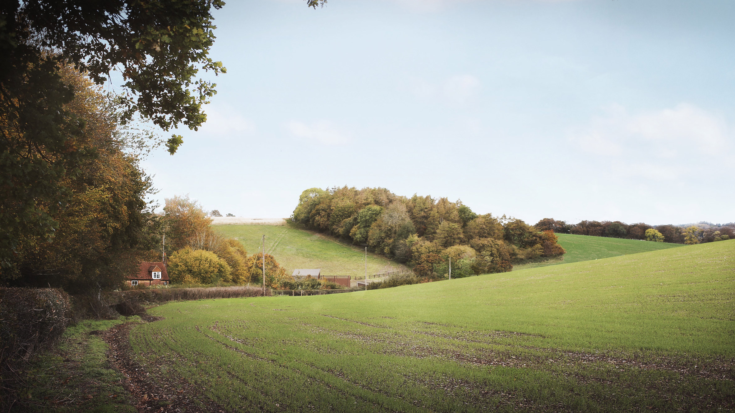 HS2 ventilation shaft disguised as a barn in Chilterns Area of Outstanding Natural Beauty