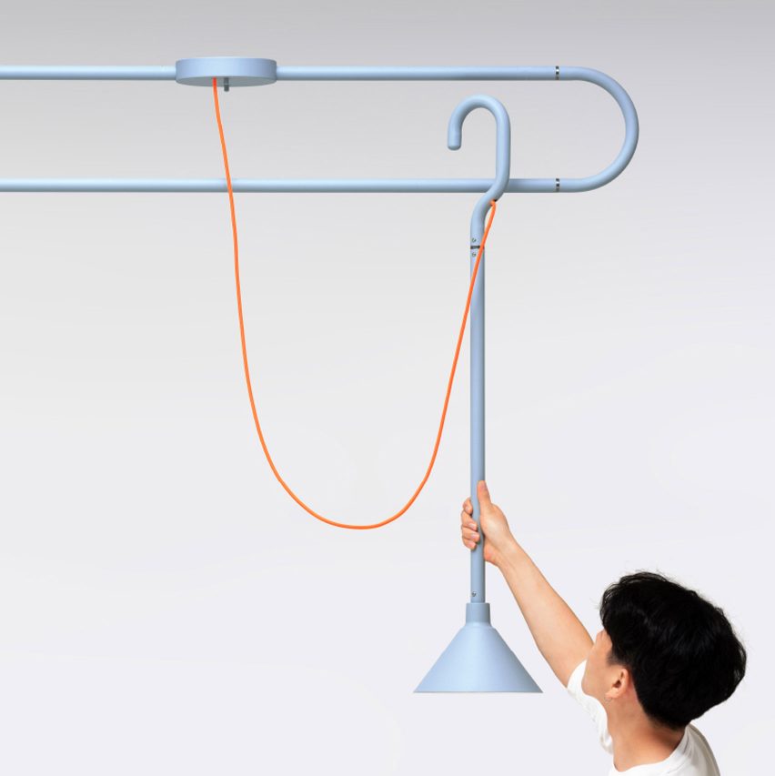 Huisu Jo designs modular Hook lamp informed by Seoul's Dongmyo market