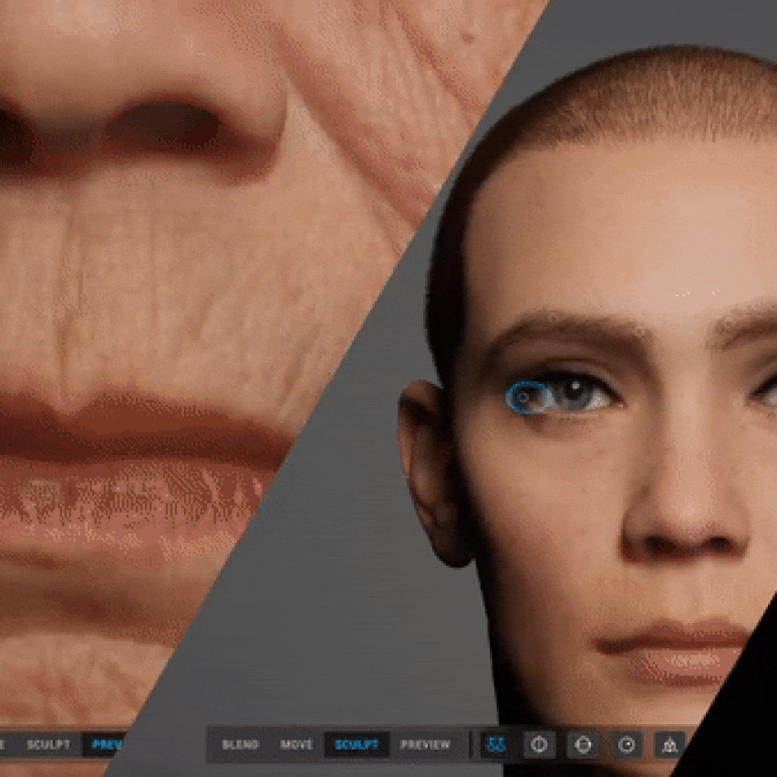 Demo of Meta Human Creator by Epic Games and Unreal Engine introduced in Dezeen's Metaverse Design Summary