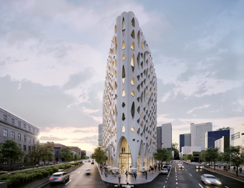 The Populus hotel will have a white facade