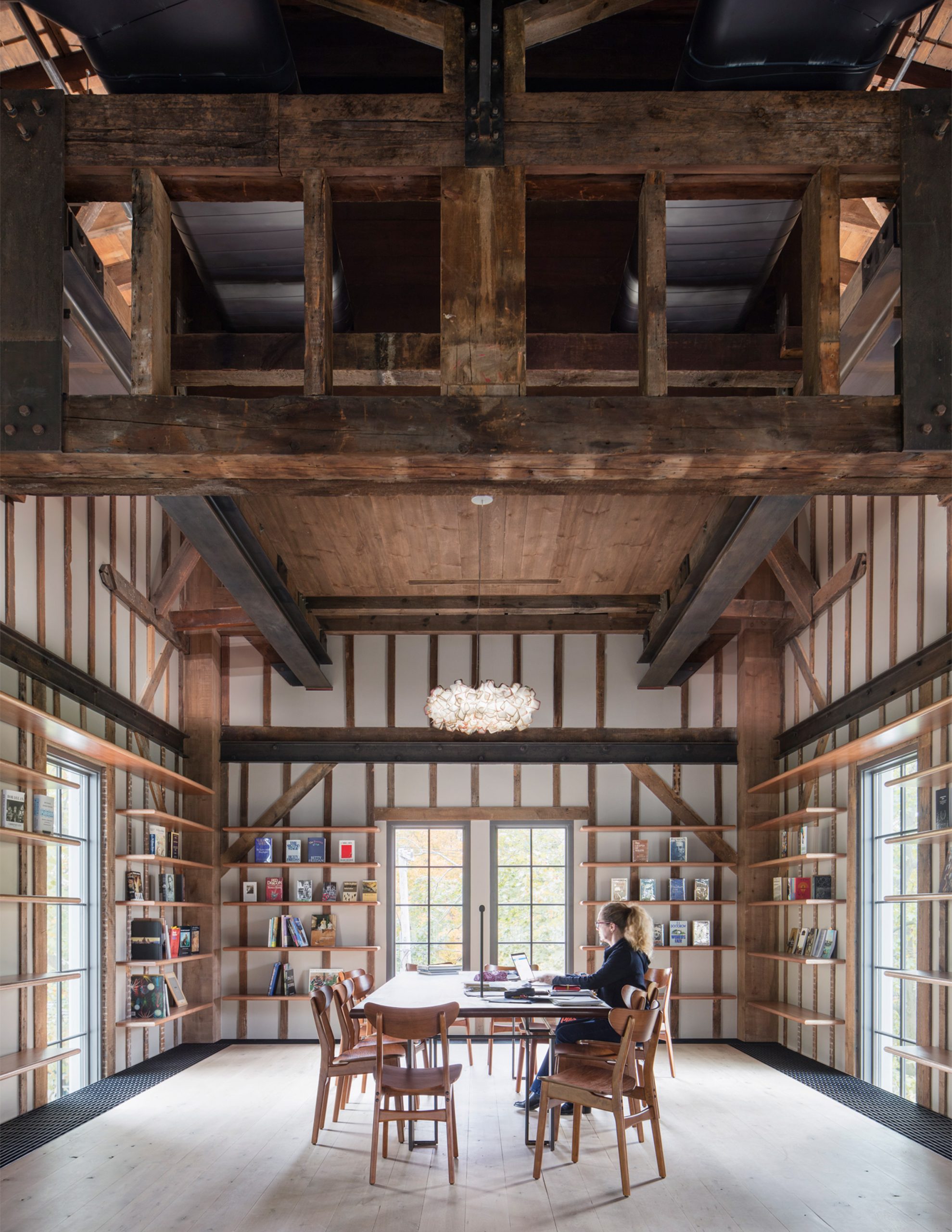 Interiors of converted church in the Hamptons
