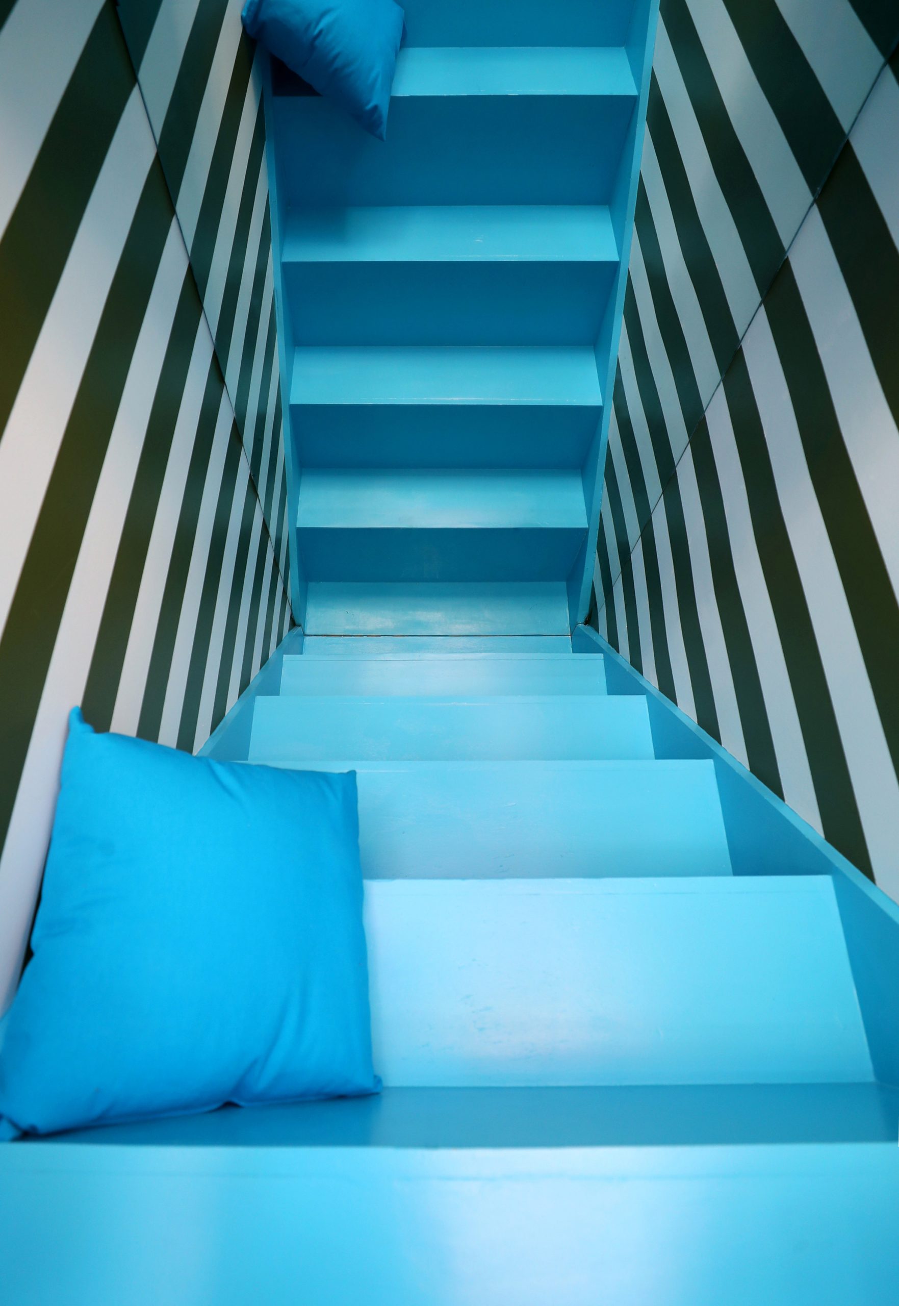 Details of what the designers describe as an Alice in Wonderland stairway