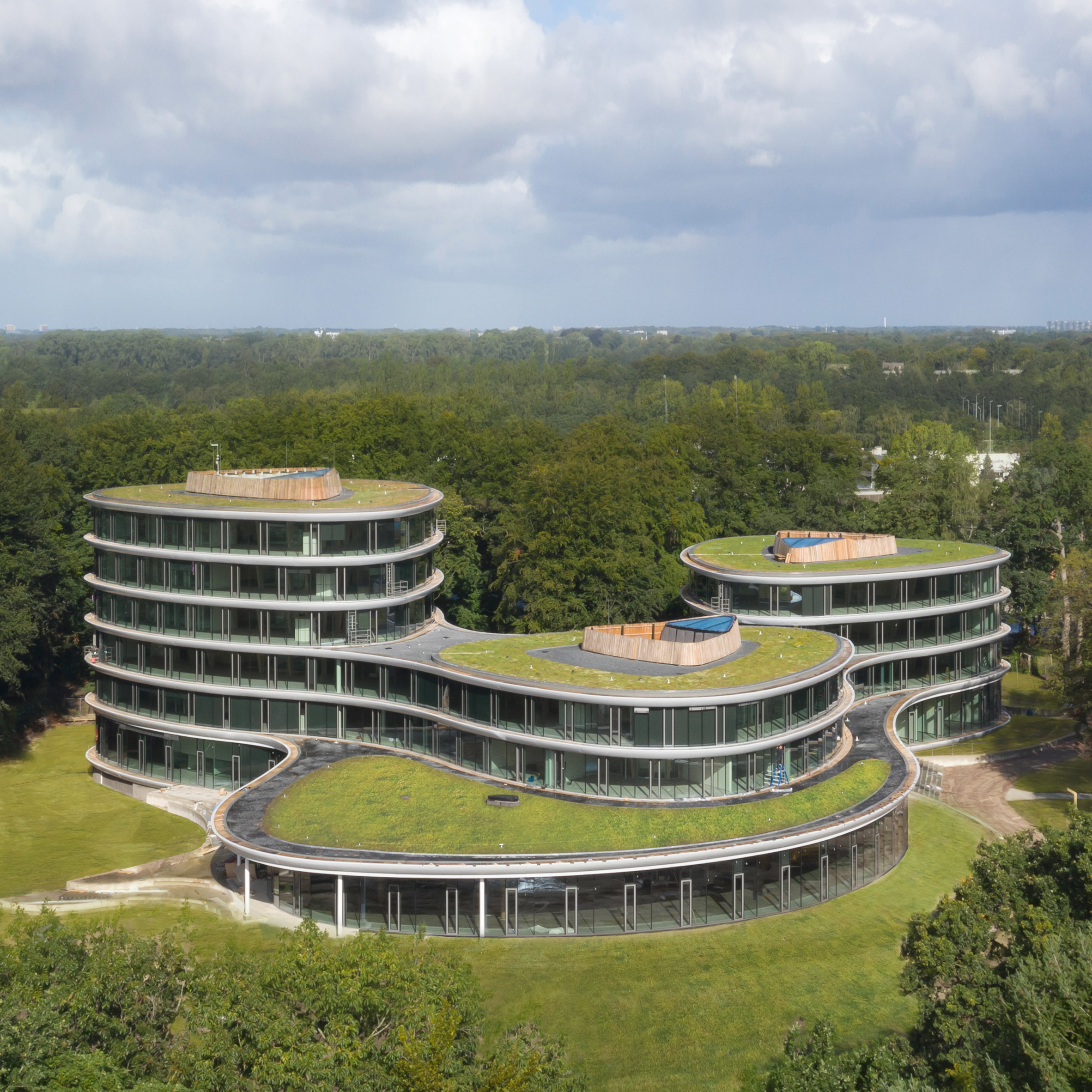 A curved glazed office in the Netherlands