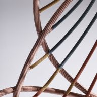 A close-up of KIDA's colourful fibres