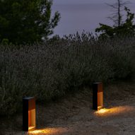 Lab outdoor lamp by Francesc Rife for Marset illuminates a path