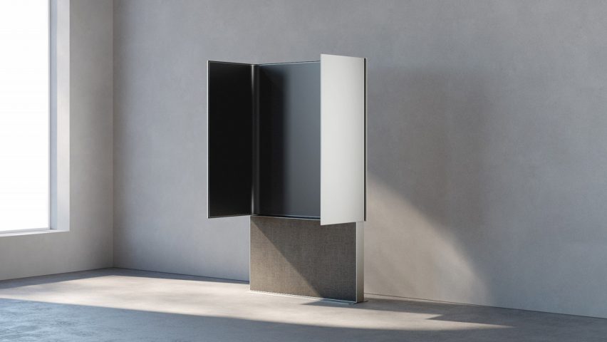 Monolith by Andre Cardoso foldable TV on the Dezeen and LG Display OLED Go shortlist
