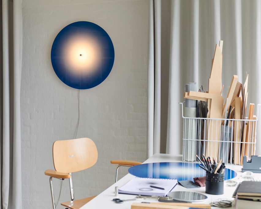 Ombre Light by Mette Schelde in a studio space