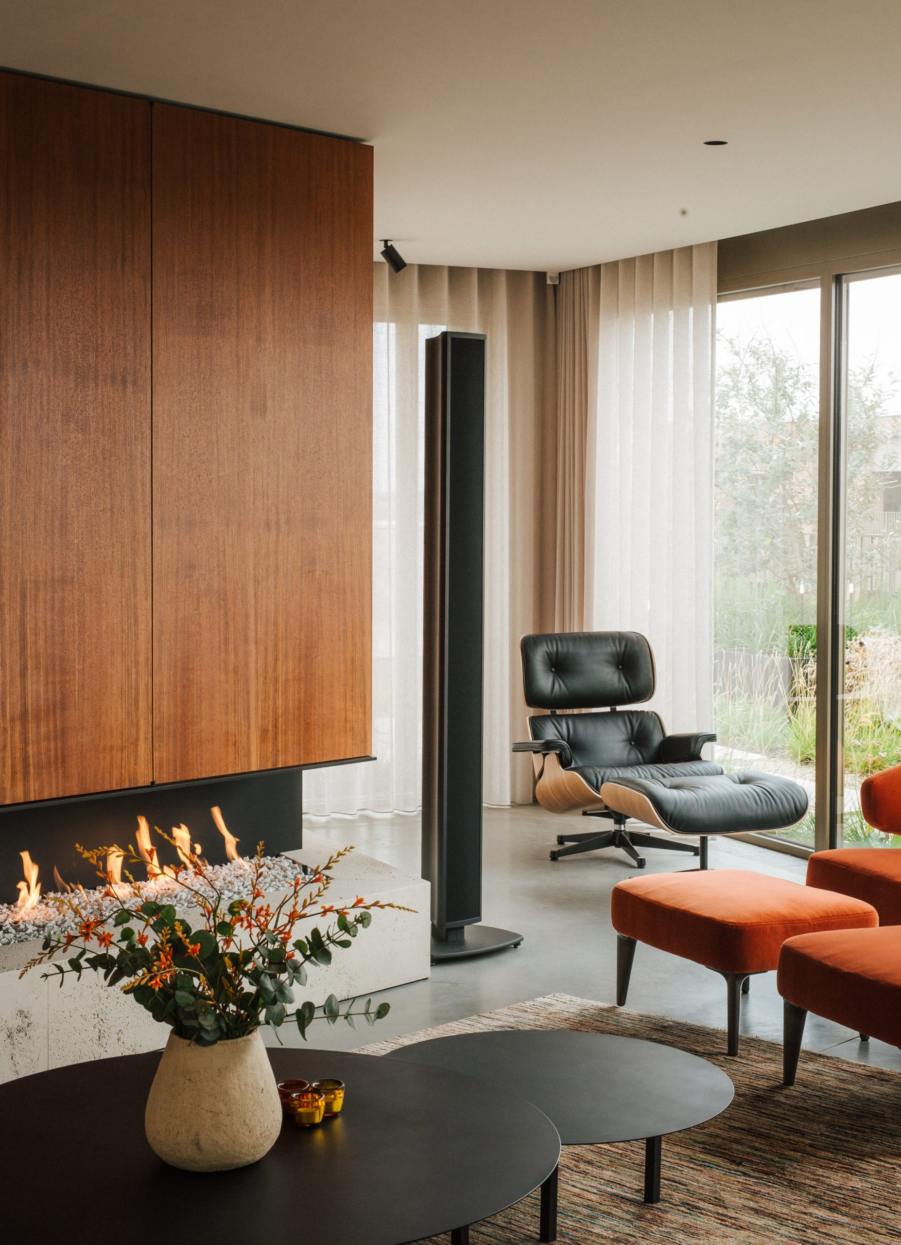 Fireplace in Penthouse BV by Adjo Studio