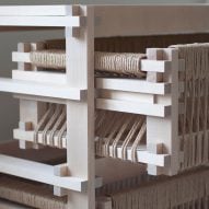 Martin Thübeck assembles modular furniture collection using one simple joint