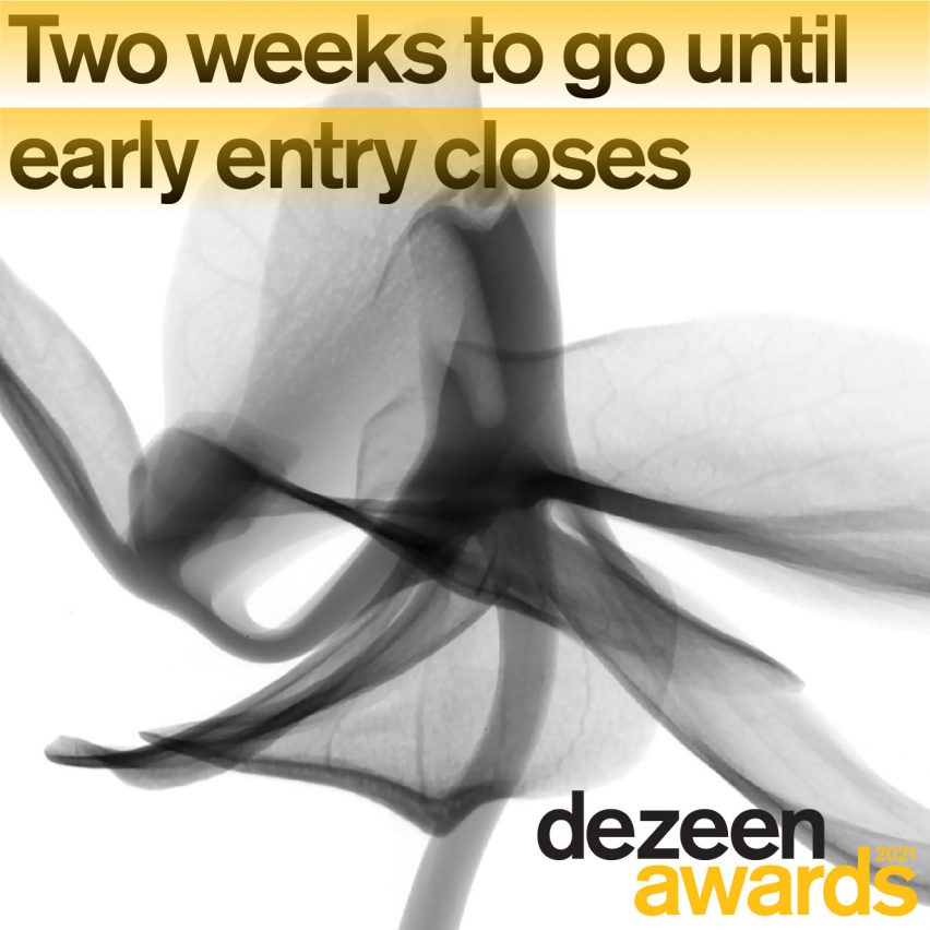 Dezeen Awards 2021 two weeks to go until early entry closes