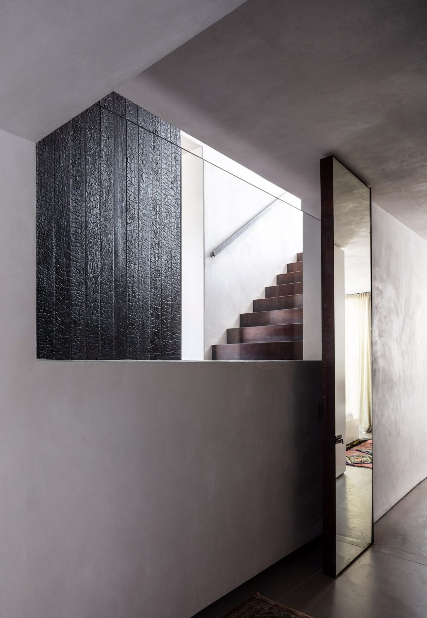 Staircase in Eucalyptus House by Paritzki & Liani Architects