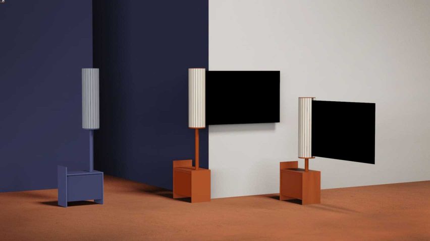 Flag R rollable TV by Doyeon Shin on the shortlist for the Dezeen and LG Display OLED Go competition