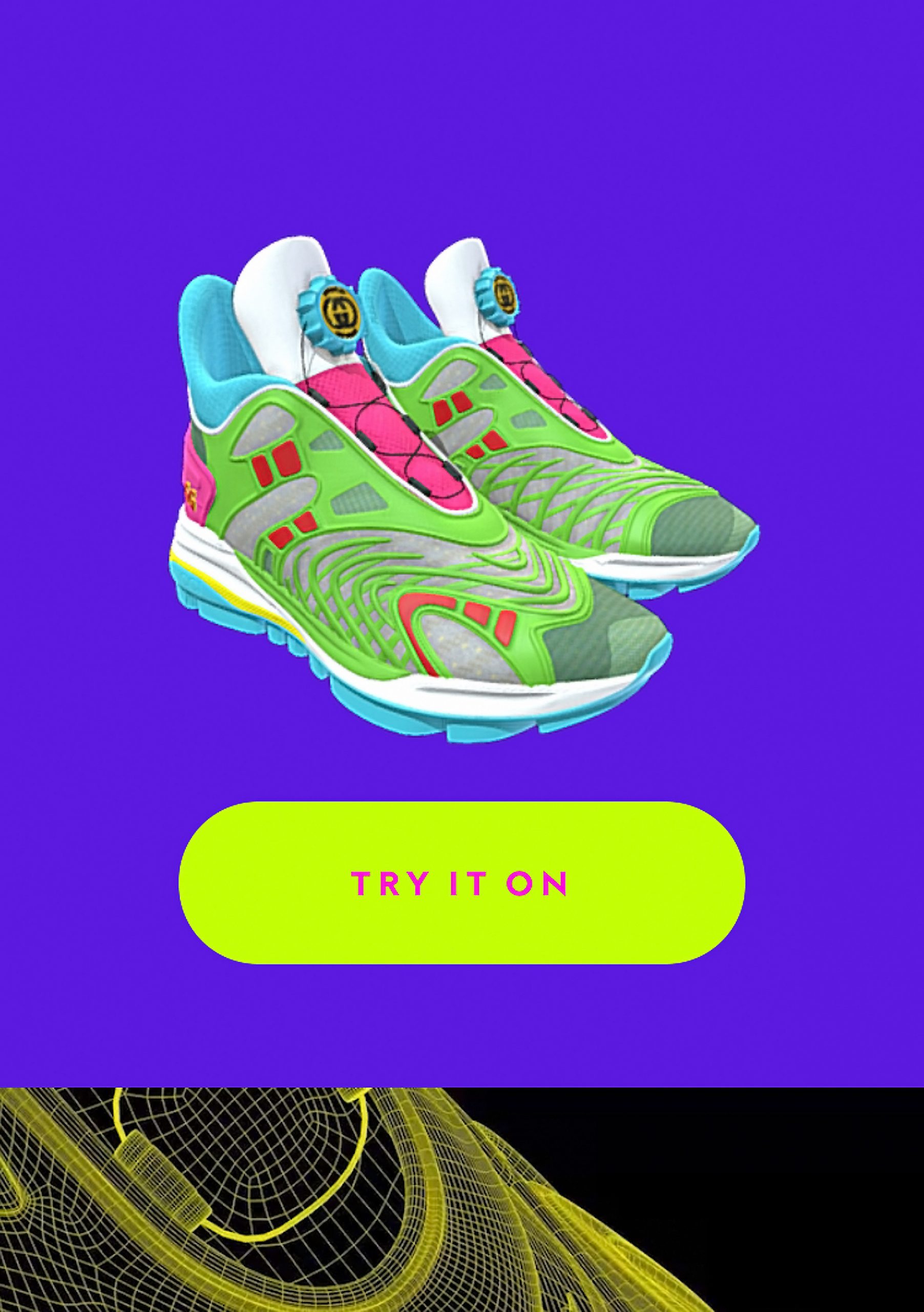 Digital only sneaker try-on graphic