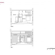 Second floor plan of Haringey Glazed Extension by Satish Jassal Architects