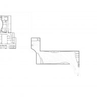 Second basement floor plan for Ibsen Library by Kengo Kuma and Associates