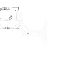 Mezzanine floor plan for Ibsen Library by Kengo Kuma and Associates
