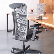 Grey ergonomic office chair