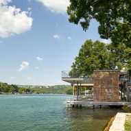 The house is situated on Lake Austin