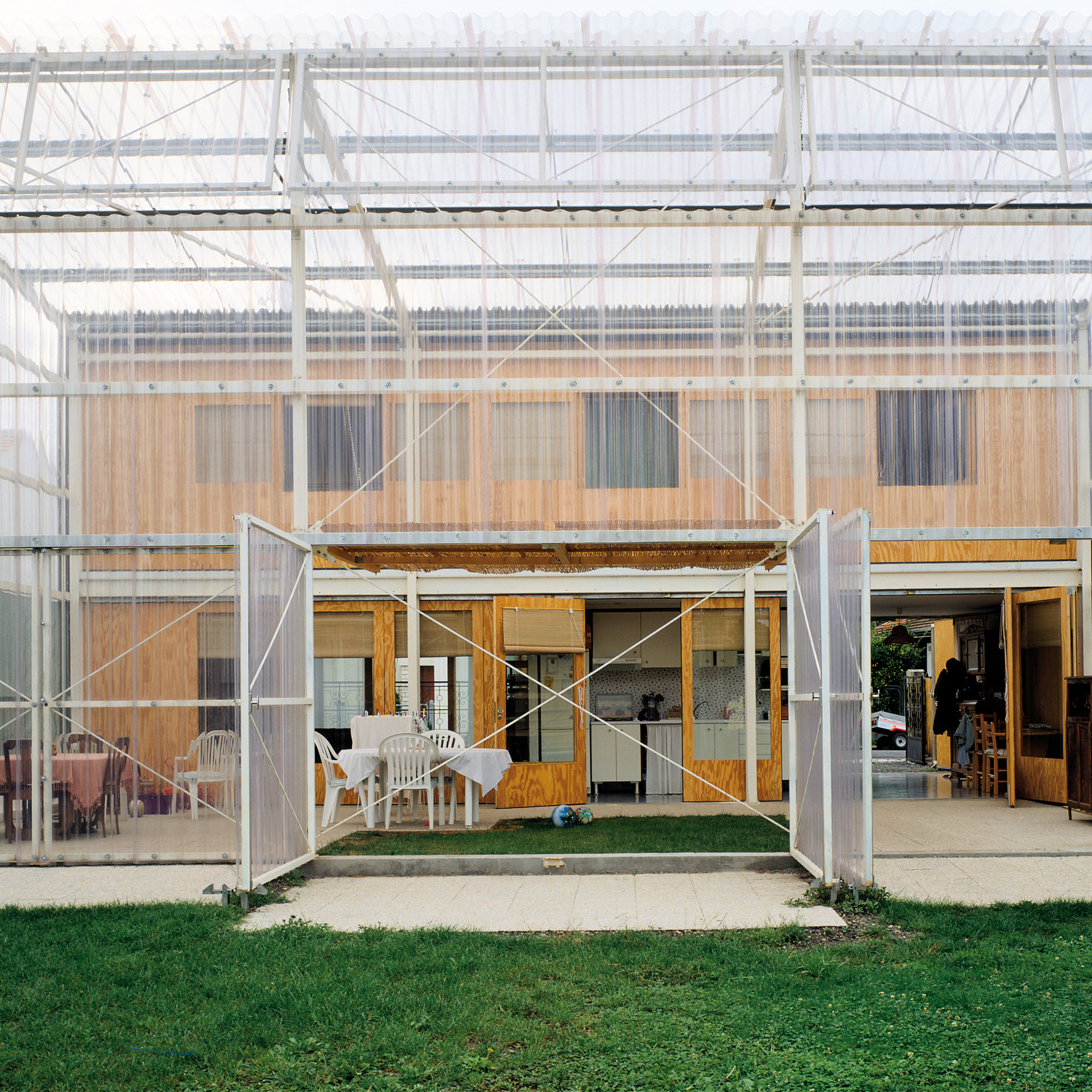 The polycarbonate conservatory of a private house in France