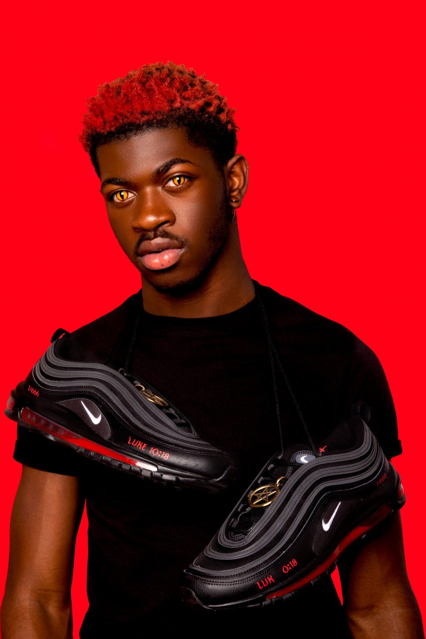 Lil Nas X with the Satan Shoes