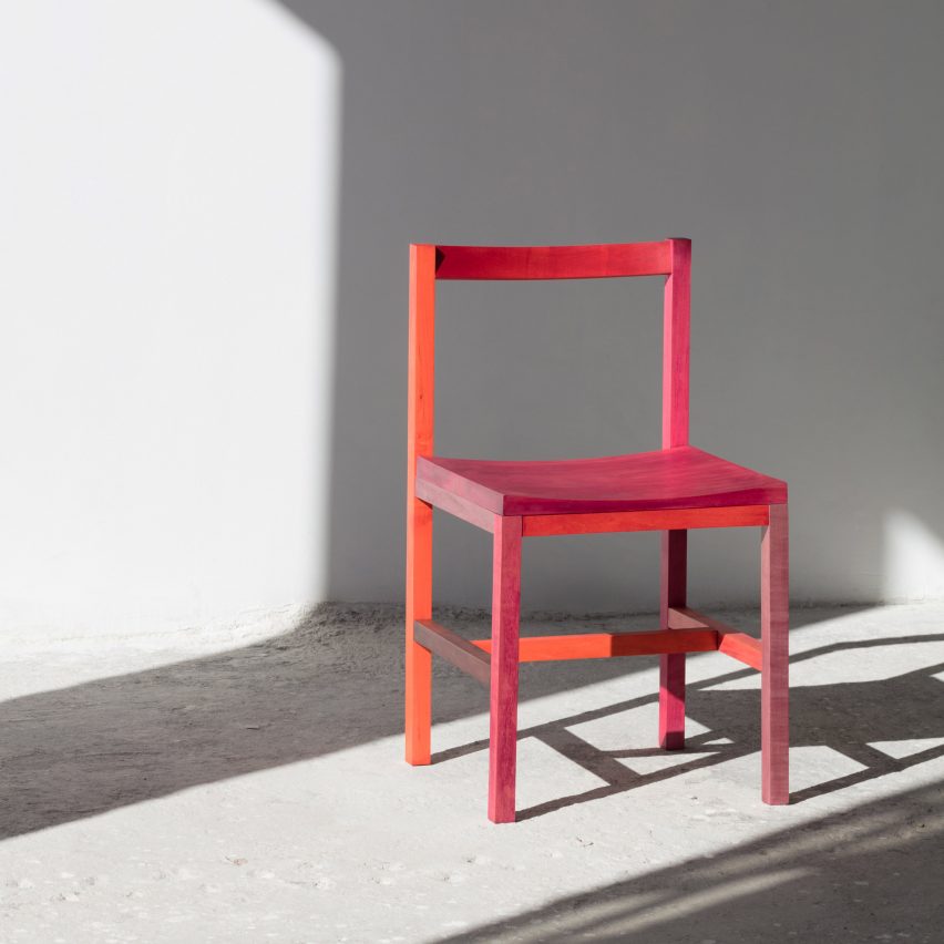 Multicoloured chair by Moisés Hernández