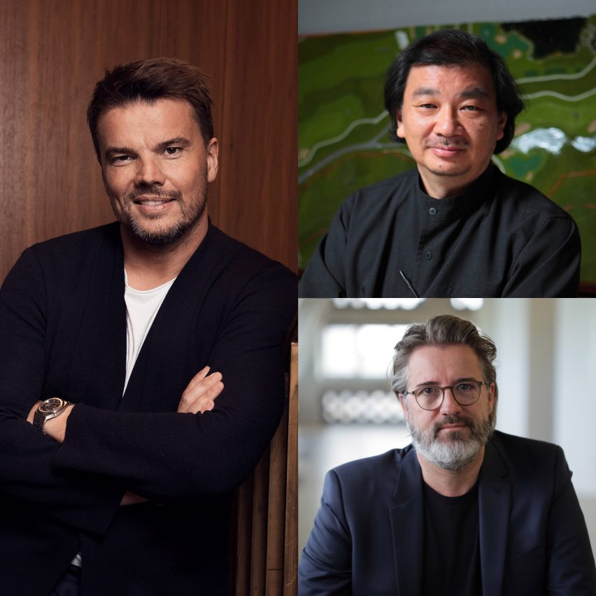 Portraits of Bjarke Ingels, Shigeru Ban and Olafur Eliasson